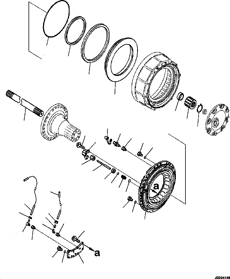 Part |$80. FINAL DRIVE AND BRAKE L.H. CENTER BRAKE CYLINDER [F3450-07A0]