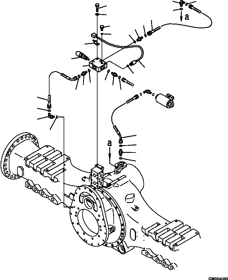 Part |$106. BRAKE OIL CIRCUIT CENTER - DIFFERENTIAL LOCK COOLING LINE [F3455-09A0]