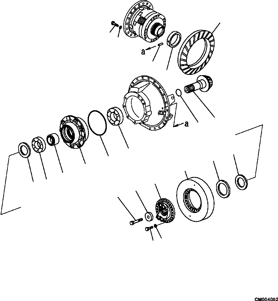 HM350-AE CM004052 3560-03A0 REAR AXLE PINION AND CAGE