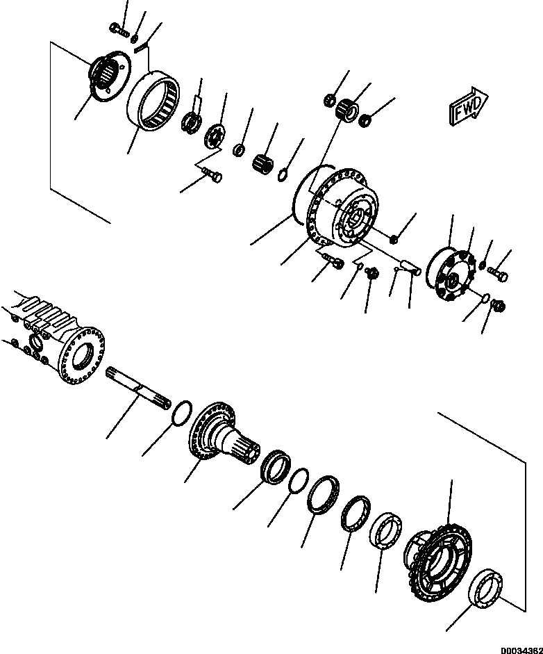 Part |$118. FINAL DRIVE AND BRAKE R.H. REAR [F3560-05A0]