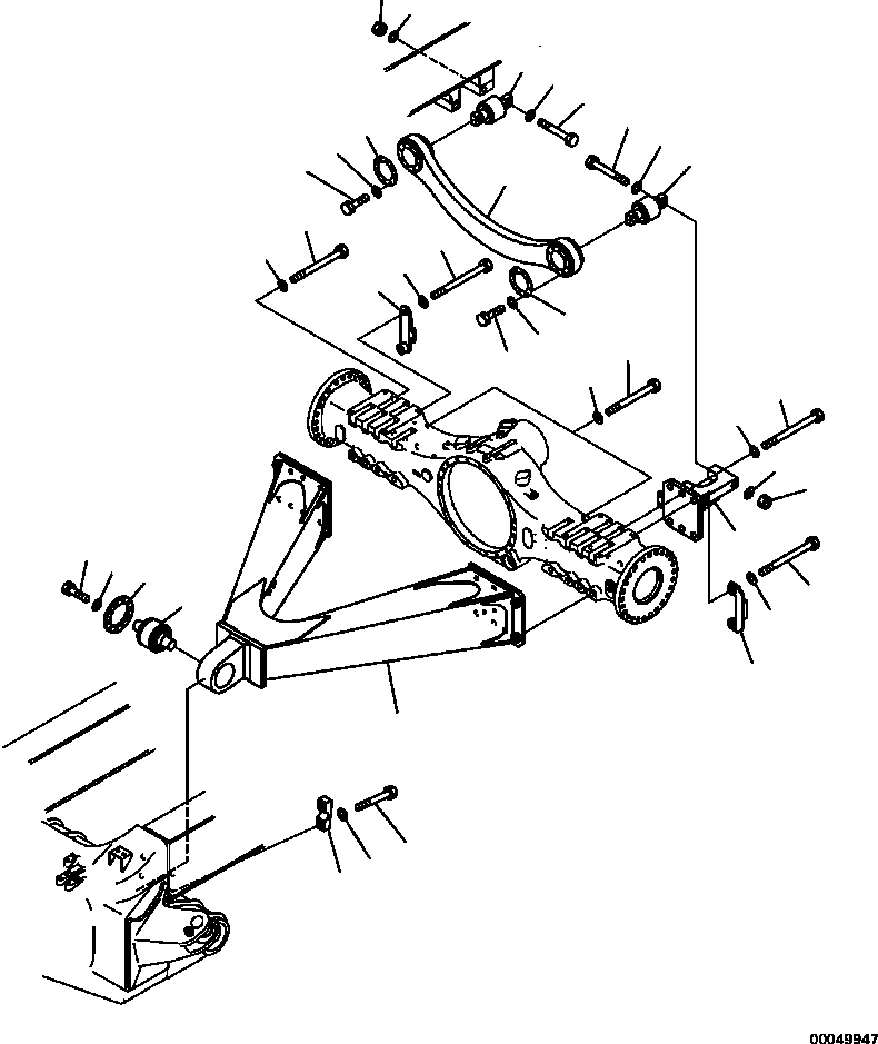 HM350-AE 00049947 3850-01A0 CENTER AXLE SUPPORT