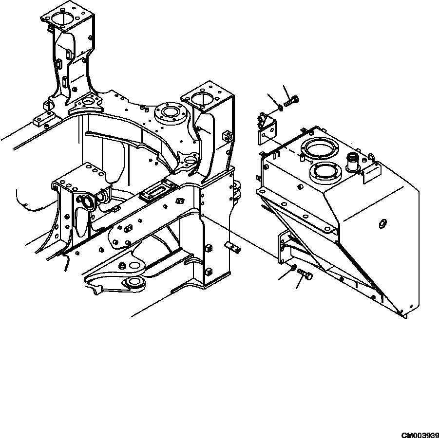 HM350-AE CM003939 0110-06A0 HYDRAULIC TANK MOUNTING