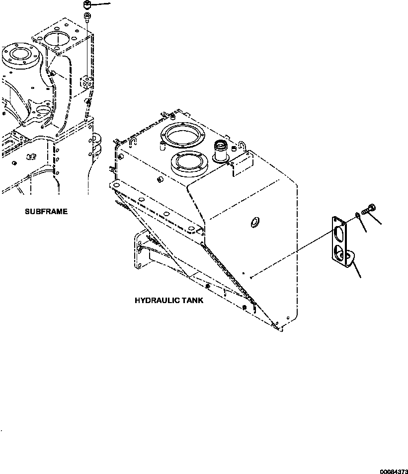 Part |$22. HYDRAULIC TANK SHIPPING LOCK BRACKET ( A11106-) [H0150-05A0]