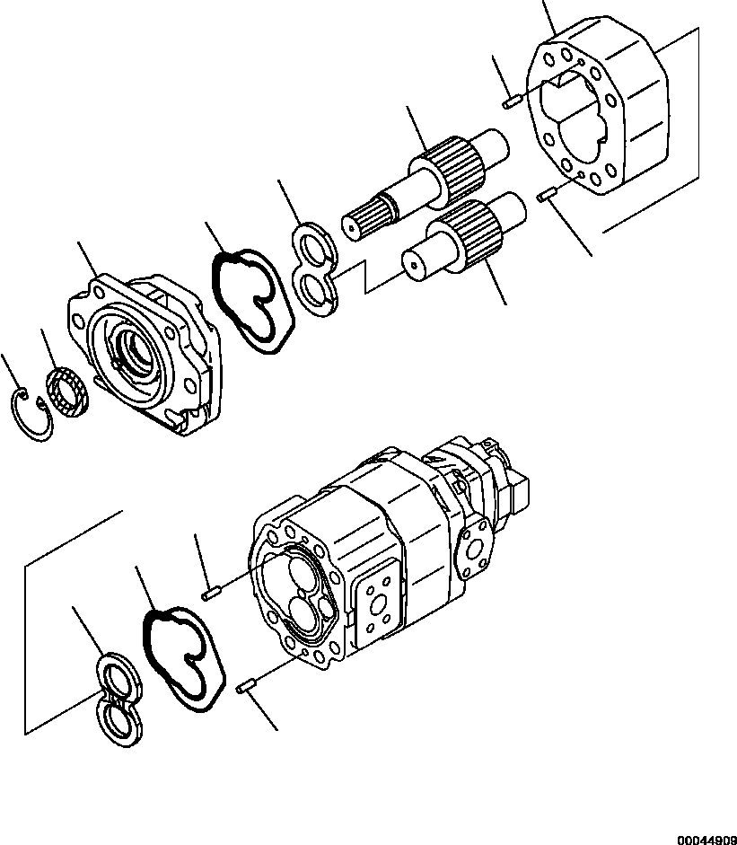 Part |$28. HYDRAULIC PUMP SDR80+80+SB8 (1/3) [H0210-01A1]