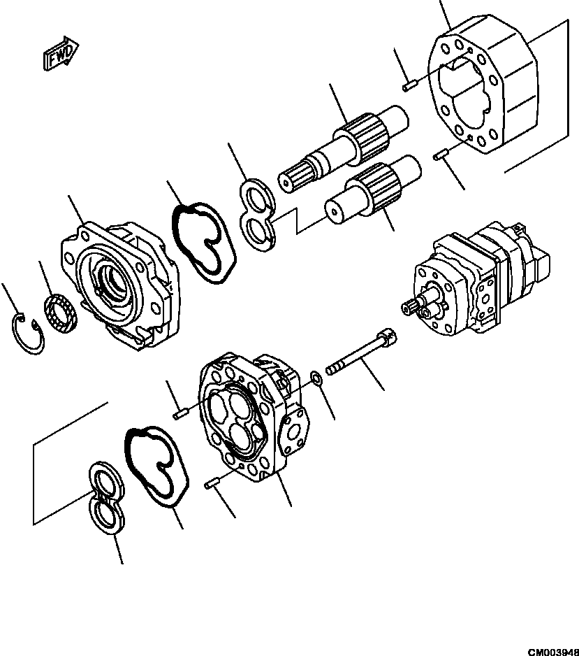 Part |$34. HYDRAULIC PUMP SDR80+SB12+8 (1/3) [H0210-01A4]