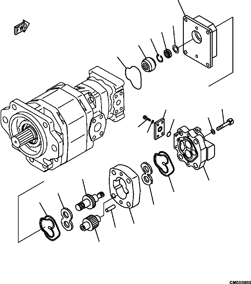 Part |$38. HYDRAULIC PUMP SDR80+SB12+8 (3/3) [H0210-01A6]