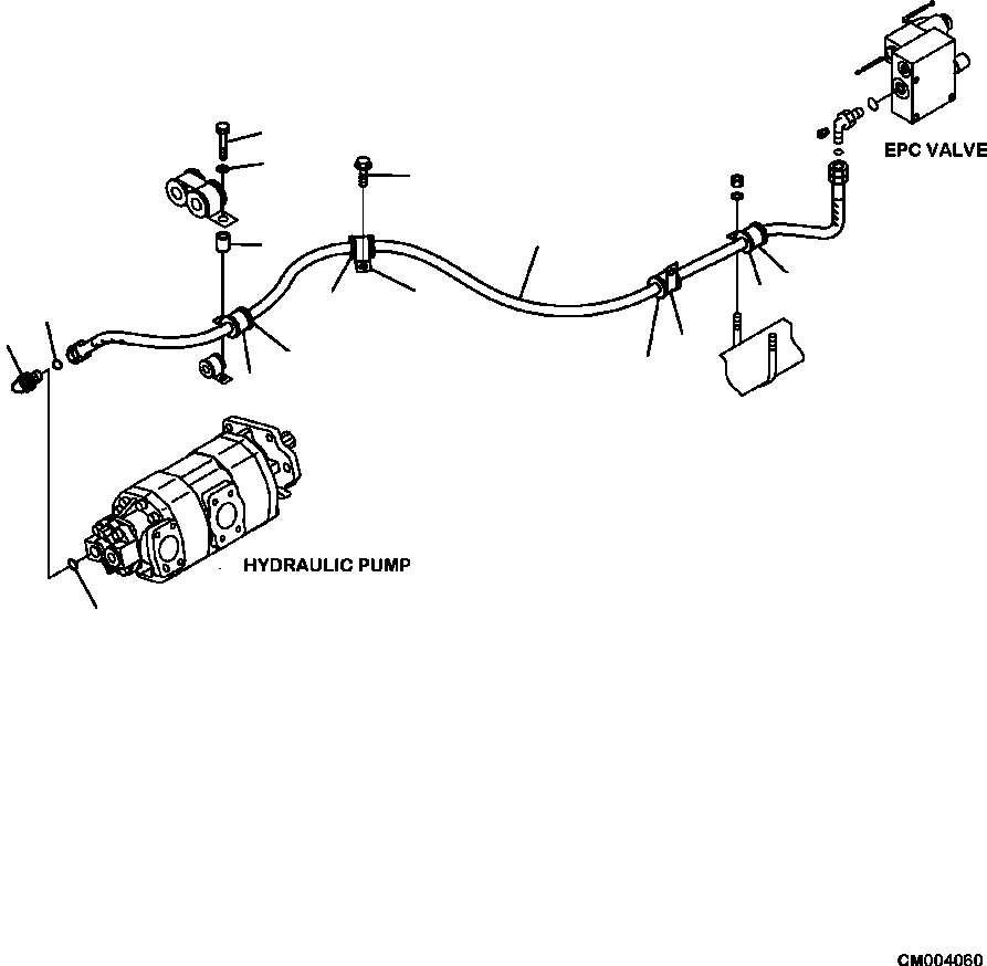 Part |$46. HYDRAULIC PIPING PUMP TO EPC VALVE [H0210-03A0]