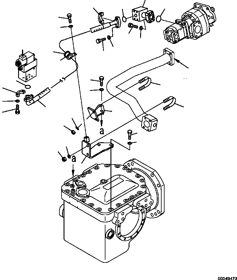 Part |$50. HYDRAULIC PIPING FILTER TO PUMP [H0210-05A0]