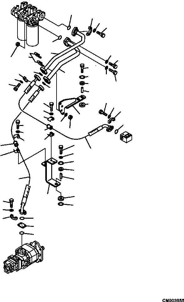 Part |$62. HYDRAULIC PIPING TRANSMISSION TO PUMP [H3310-01A0]