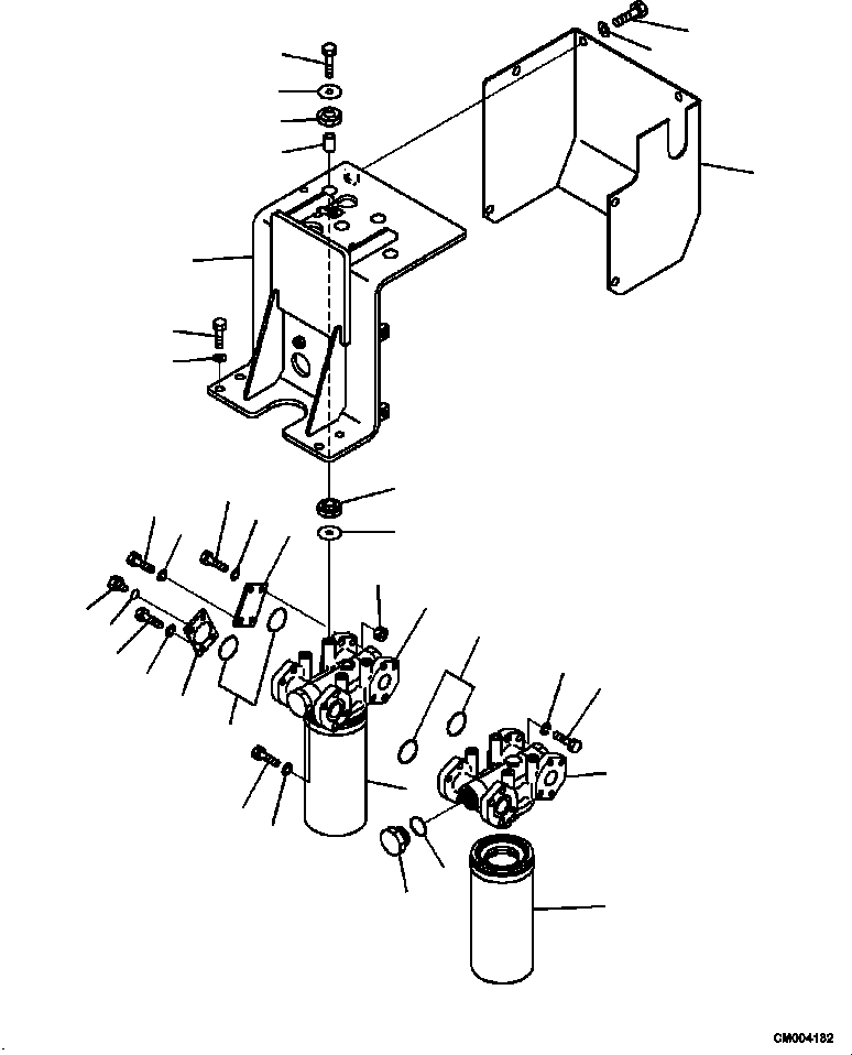 Part |$64. HYDRAULIC PIPING TRANSMISSION OIL FILTER AND MOUNTING [H3310-02A0]