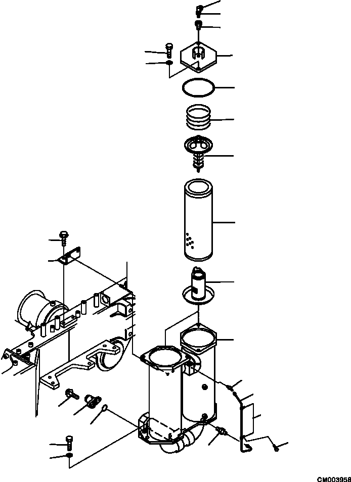 Part |$68. HYDRAULIC PIPING  TRANSMISSION OIL FILTER [H3320-01A0]