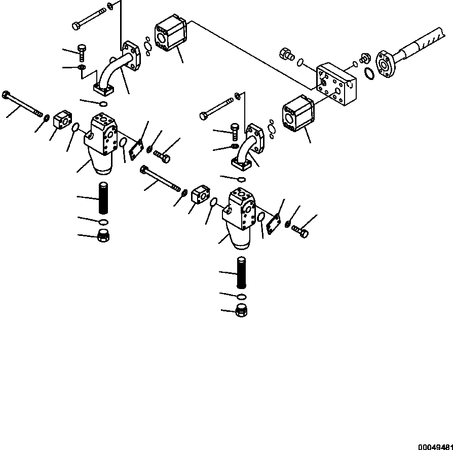 Part |$80. HYDRAULIC PIPING LINE FILTER AND PIPING (1/2) [H3410-04A0]