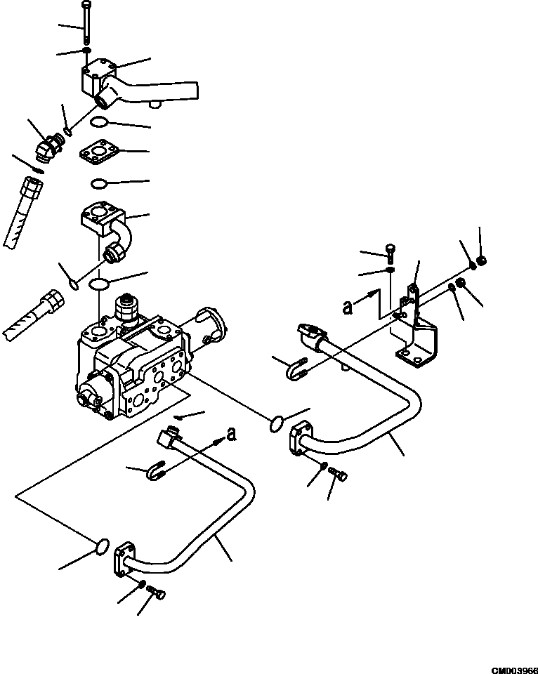 Part |$96. HYDRAULIC PIPING HOIST CYLINDER LINE (1/3) [H3410-10A0]