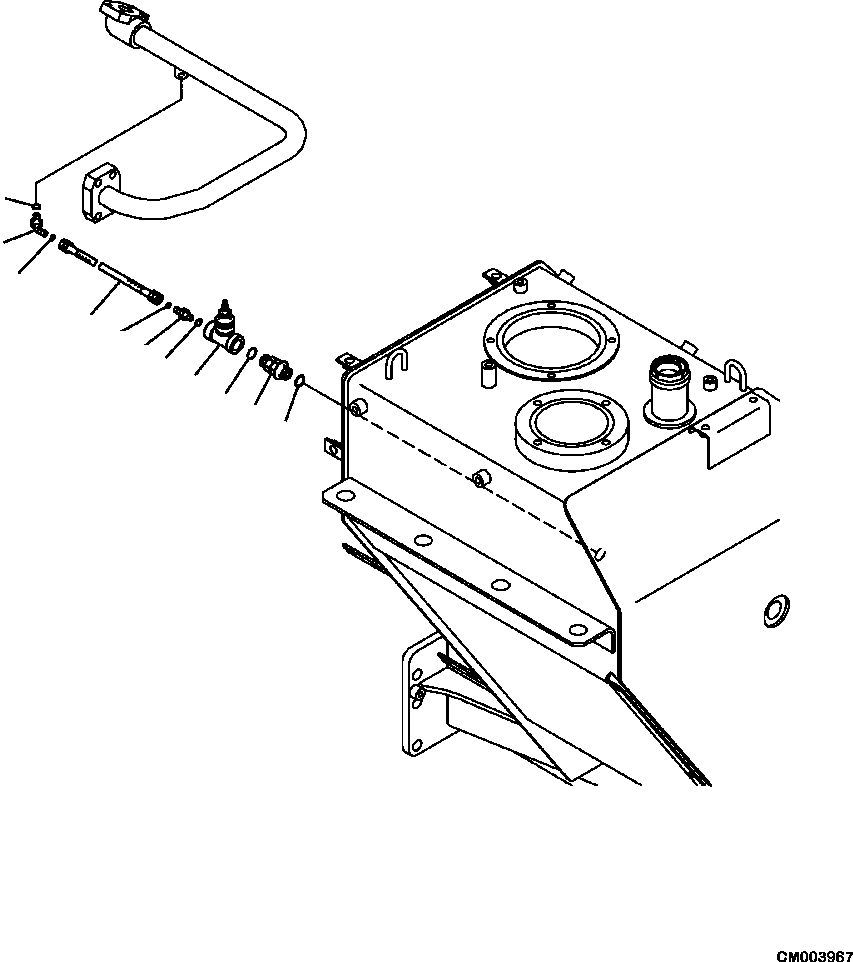 Part |$100. HYDRAULIC PIPING HOIST CYLINDER PIPING (3/3) [H3410-12A0]