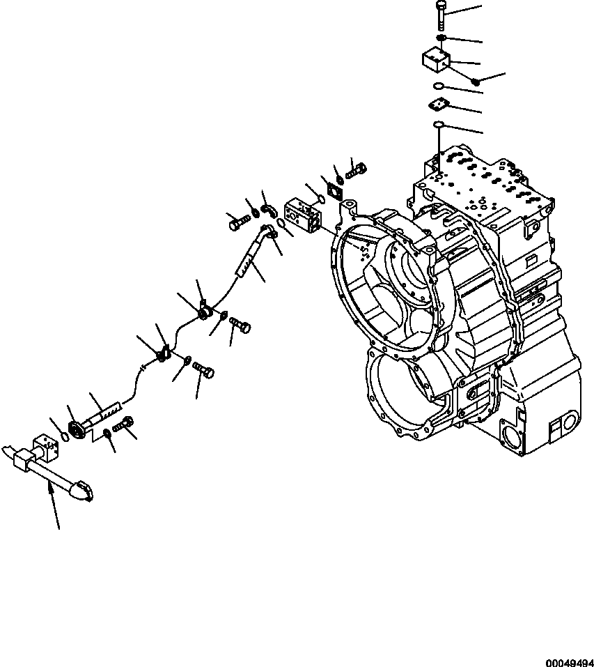 Part |$114. BRAKE OIL COOLING PIPING TRANSMISSION TO FRONT AXLE (1/2) [H3511-01A0]