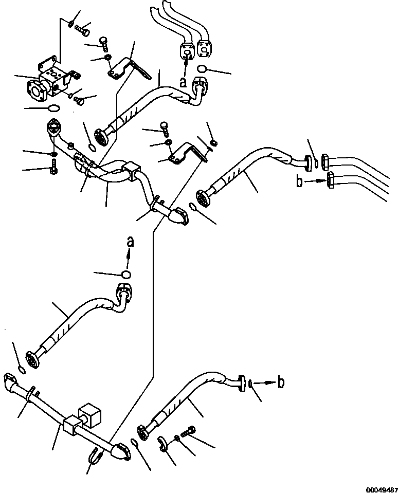 Part |$116. BRAKE OIL COOLING PIPING TRANSMISSION TO FRONT AXLE (2/2) [H3511-02A0]