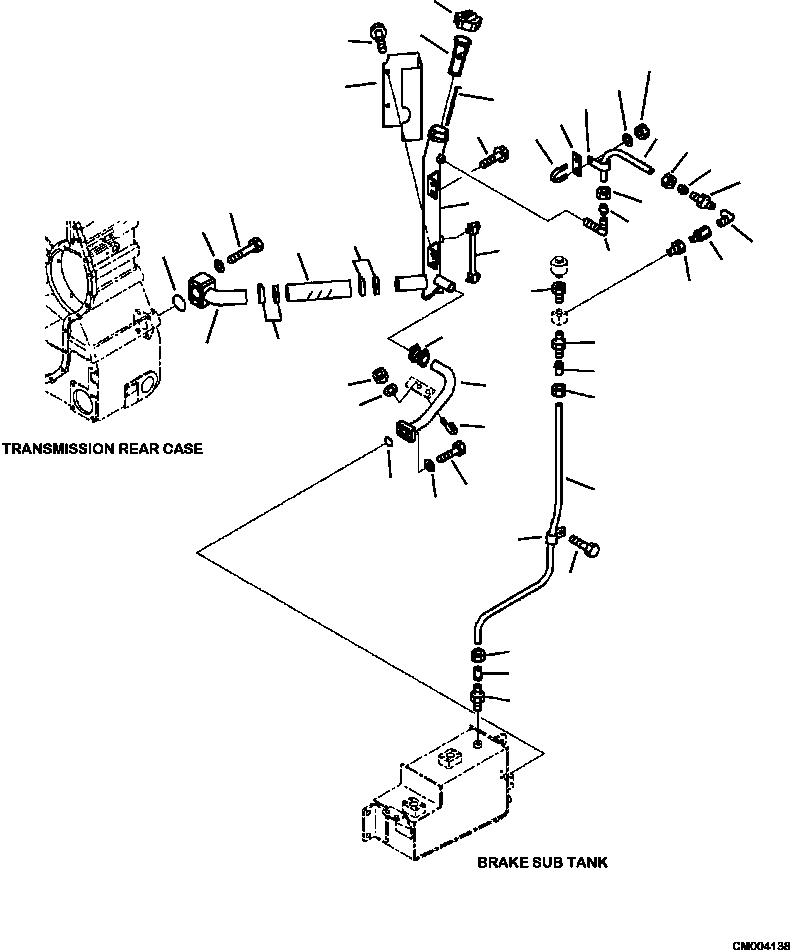 Part |$122. BRAKE OIL COOLING PIPING TRANSMISSION TO BRAKE SUBTANK [H3511-05A0]