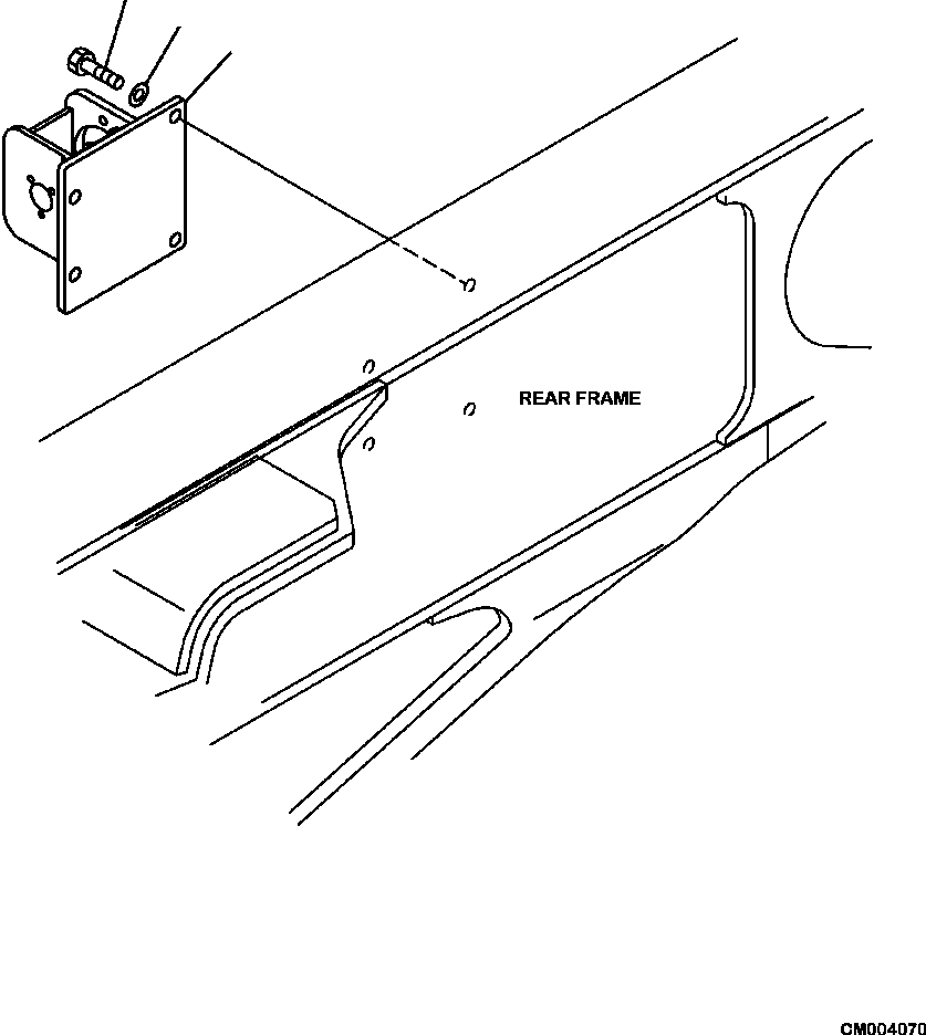 Part |$140. DIFFERENTIAL LOCK PIPING MOTOR AND PUMP MOUNTING BRACKET [H3511-14A0]