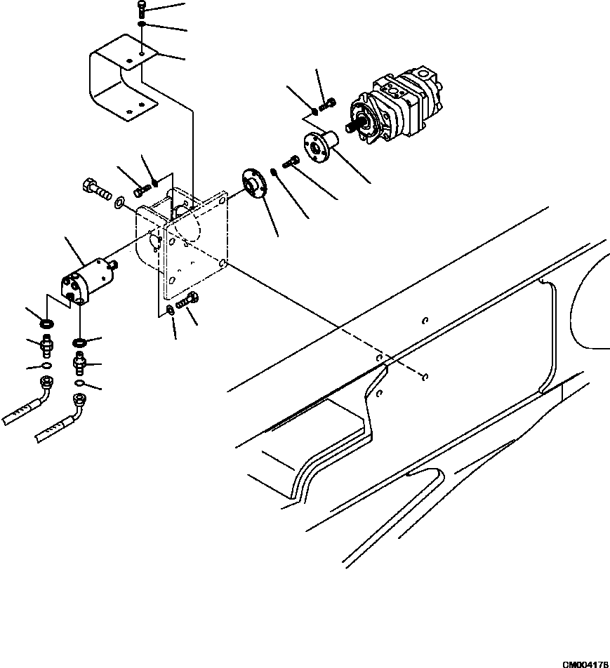 Part |$142. DIFFERENTIAL LOCK PIPING PUMP SBR8+8, CONNECTIONS [H3511-16A0]