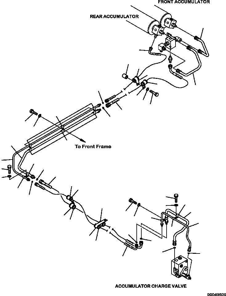 Part |$162. HYDRAULIC PIPING ACCUMULATOR TO CHARGE VALVE [H3530-06A0]