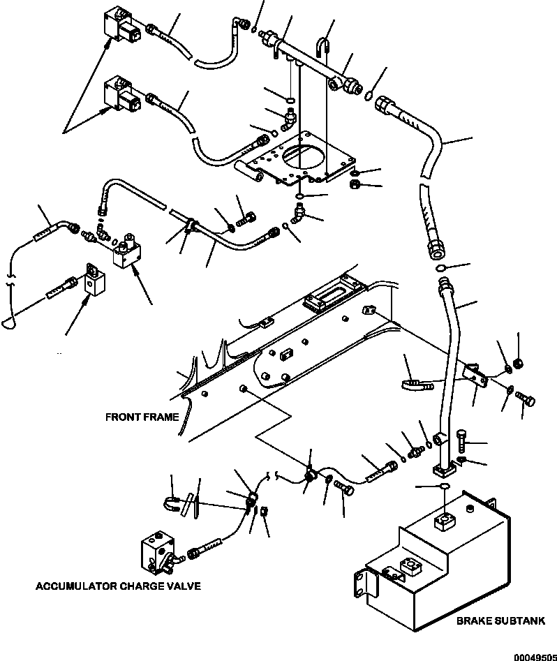 Part |$172. BRAKE PIPING RETURN PIPING [H3540-04A0]