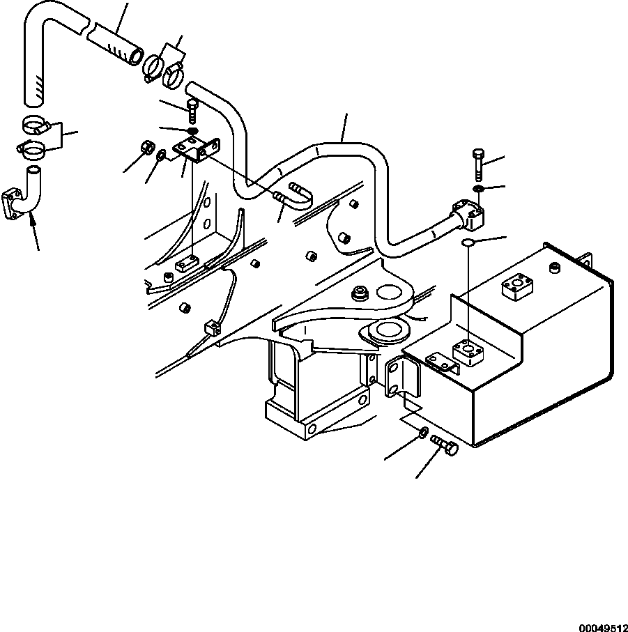 Part |$174. BRAKE PIPING BRAKE SUBTANK TO PUMP [H3540-05A0]