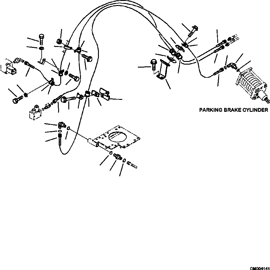 Part |$176. BRAKE PIPING PARKING BRAKE CYLINDER PIPING [H3540-06A0]