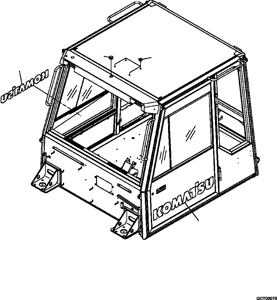 Part |$28. CAB KOMATSU DECAL [K0200-14B0]