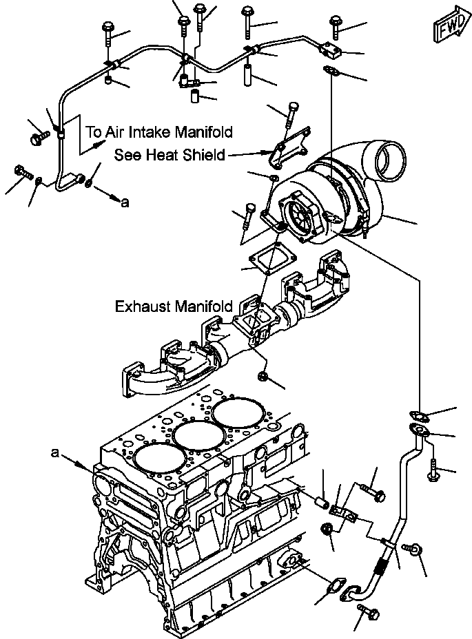 Part |$5. TURBOCHARGER AND OIL PIPING [A1530-A4G3]