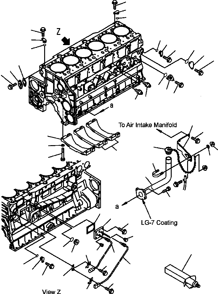 Part |$13. CYLINDER BLOCK COVER AND OIL FILLER [A2011-A4J1]