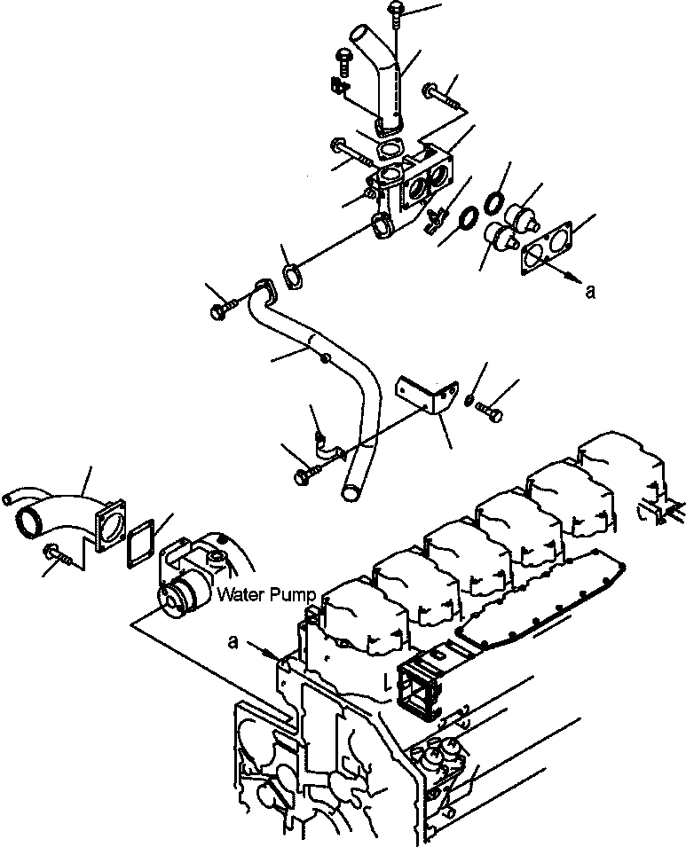 Part |$45. THERMOSTAT AND WATER CONNECTOR [A5010-B4G5]