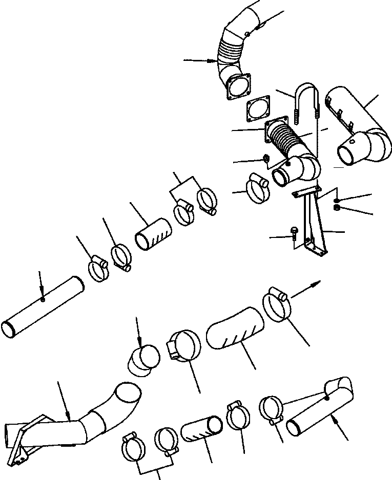 Part |$3. ENGINE PIPING - AIR INTAKE AND EXHAUST (WITH EXHAUST BRAKE) [B0130-01A1]