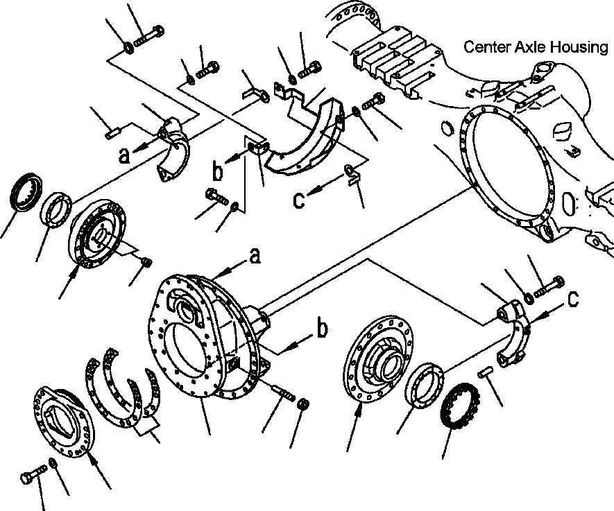 Part |$29. CENTER AXLE - CARRIER [F3450-01A0]