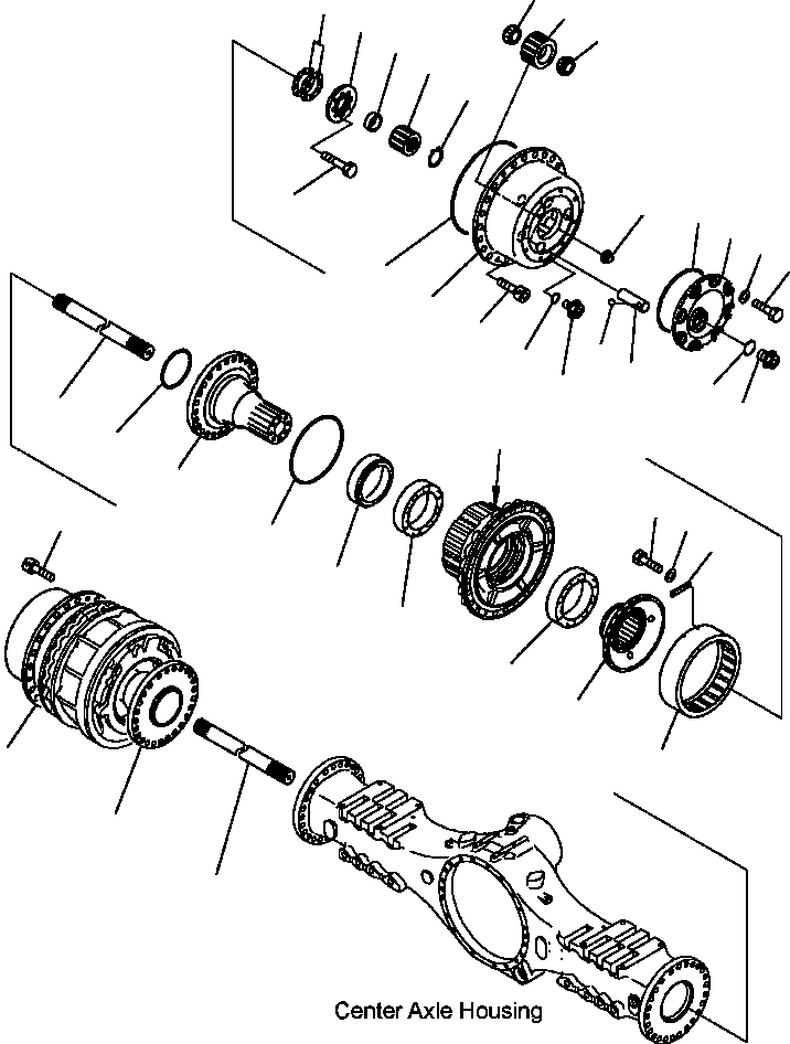 Part |$33. CENTER AXLE - FINAL DRIVE [F3450-05A0]