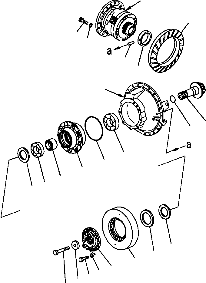 HM3501L PJ2C854 EAR AXLE (SEE FIG. F3560-01A0)