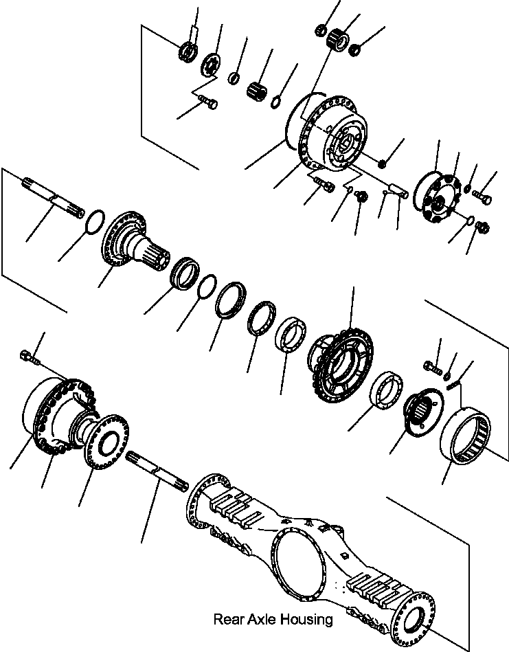 HM3501L PJ2C855 EAR AXLE, REAR (SEE FIG. F3560-01A0)