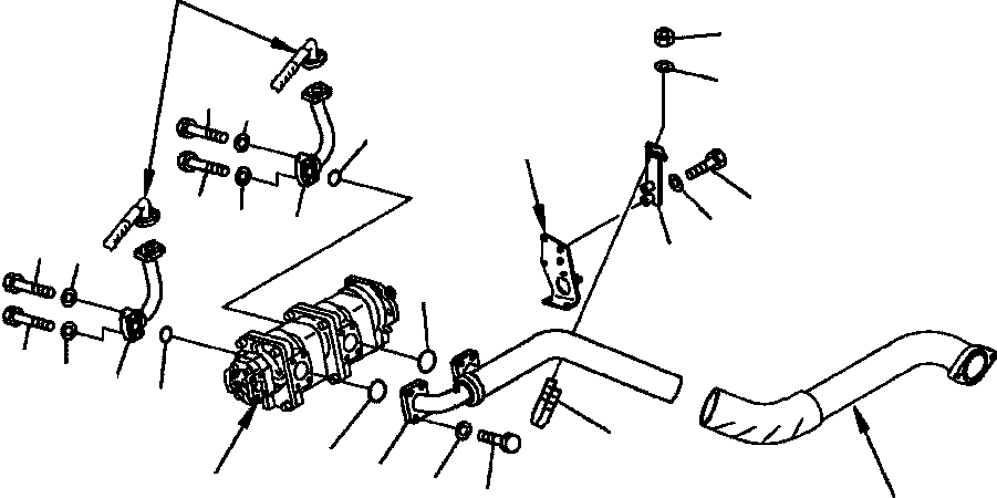 Part |$19. HYDRAULIC PIPING - PUMP LINE [H0210-02A0]