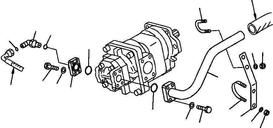 Part |$23. HYDRAULIC PUMP - BRAKE LINE [H0210-06A0]