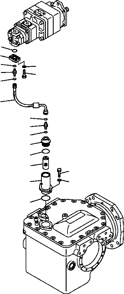 Part |$24. HYDRAULIC PIPING - FRONT DIFFERENTIAL LOCK LINE (1/2) [H0210-07A0]