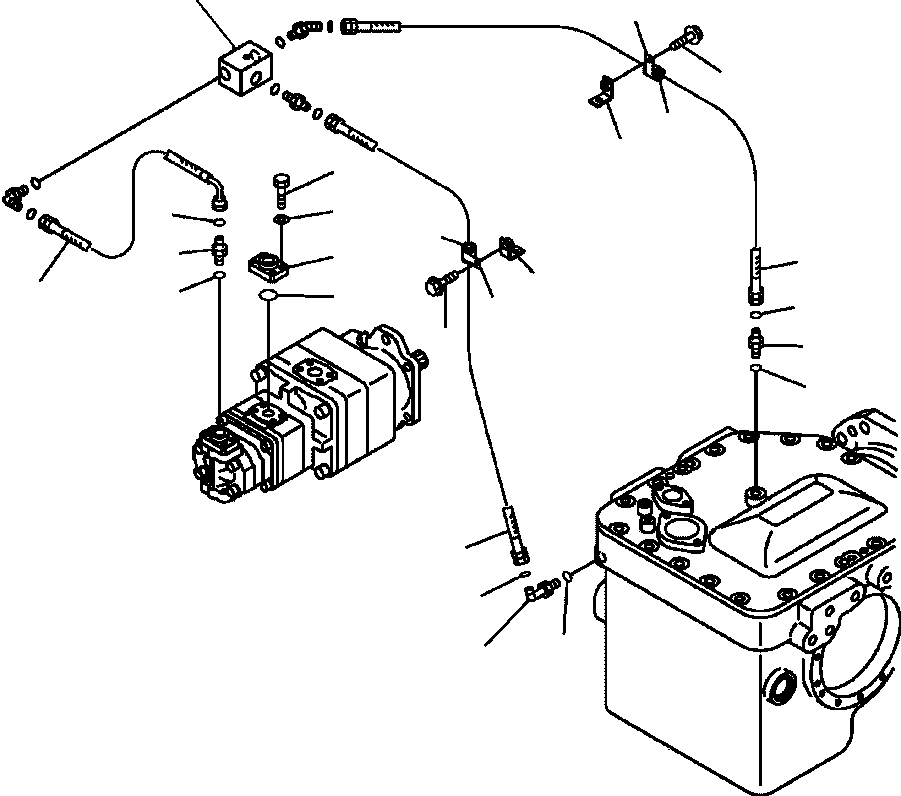 Part |$25. HYDRAULIC PIPING - FRONT DIFFERENTIAL LOCK LINE (2/2) [H0210-08A0]