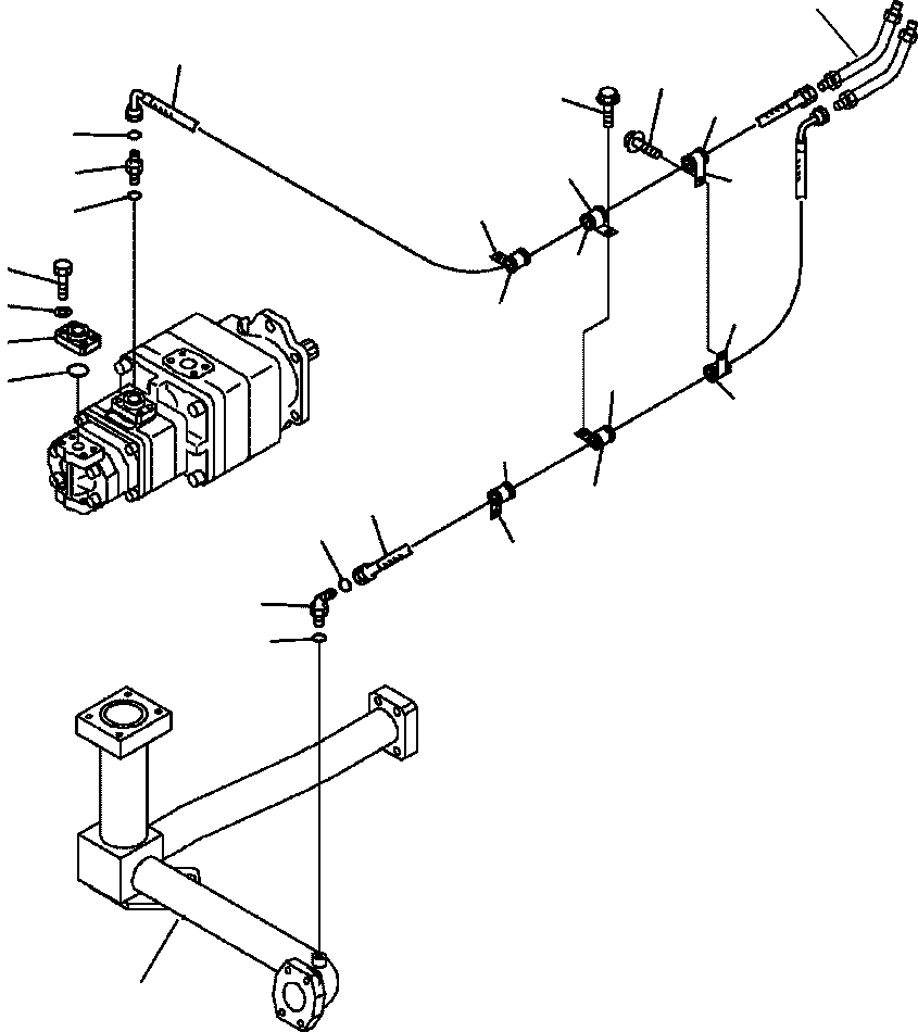 Part |$26. HYDRAULIC PIPING - REAR DIFFERENTIAL LOCK LINE [H0210-09A0]