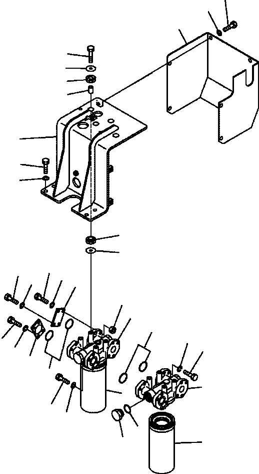 Part |$28. HYDRAULIC PIPING - TRANSMISSION OIL FILTER AND MOUNTING PARTS [H3310-02A0]