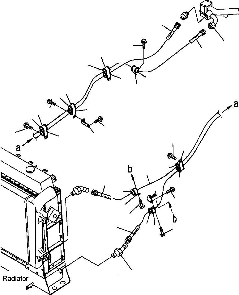 Part |$33. HYDRAULIC PIPING - RADIATOR COOLING LINE [H3410-03A0]