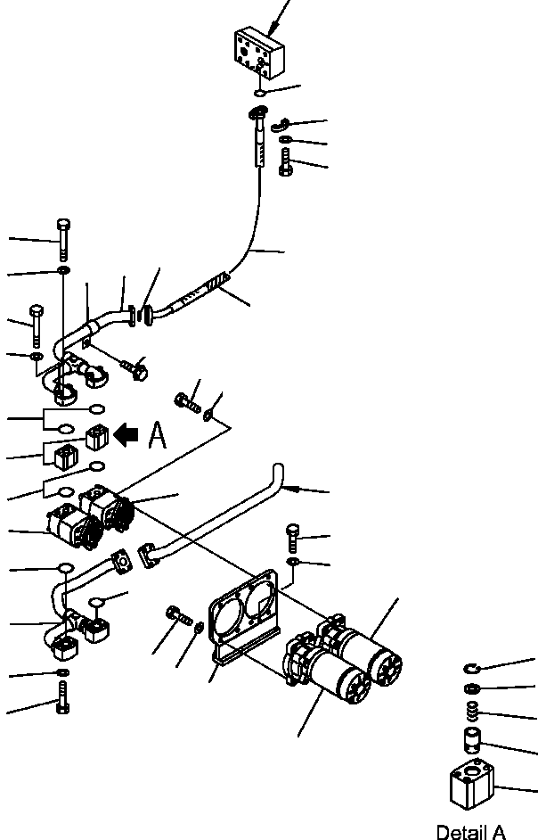 Part |$38. HYDRAULIC PIPING - EMERGENCY STEERING LINE [H3410-07A0]