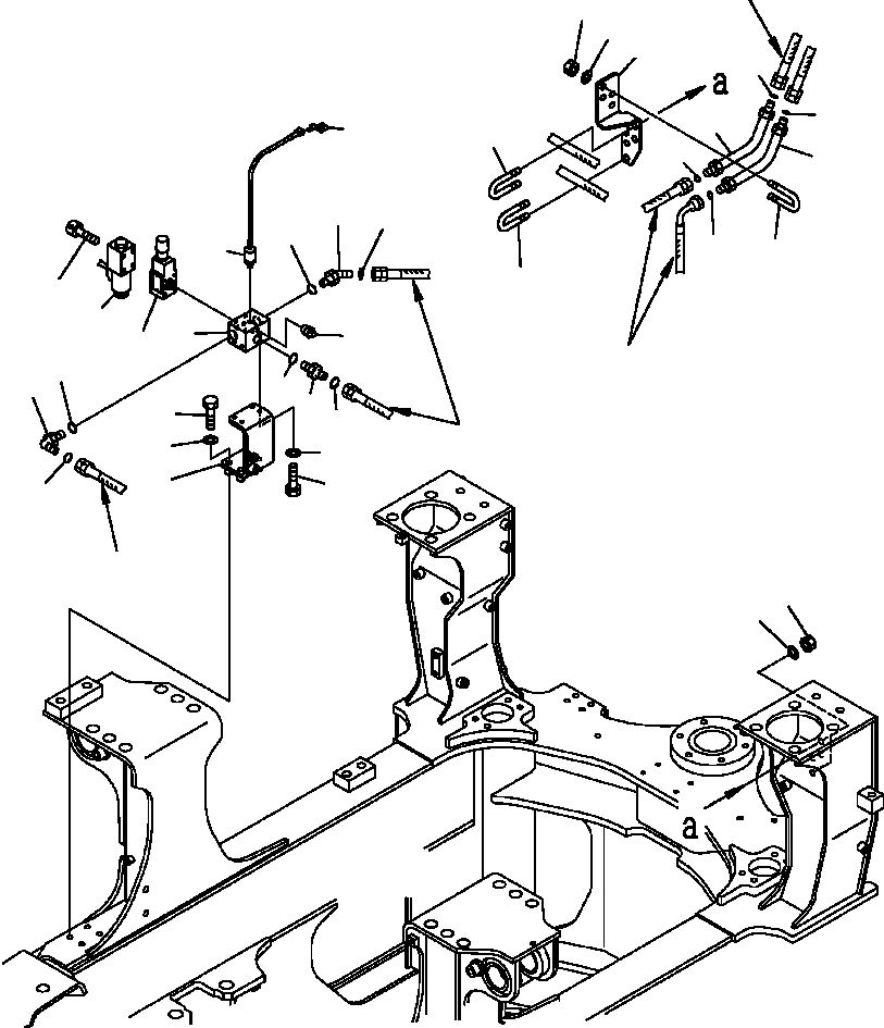 Part |$56. DIFFERENTIAL LOCK PIPING - FRONT FRAME LINE [H3511-09B0]