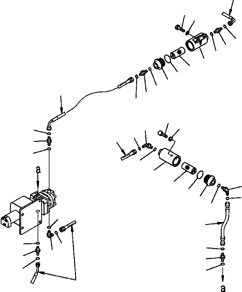 Part |$58. DIFFERENTIAL LOCK PIPING - REAR FRAME LINE (2/2) [H3511-11A0]