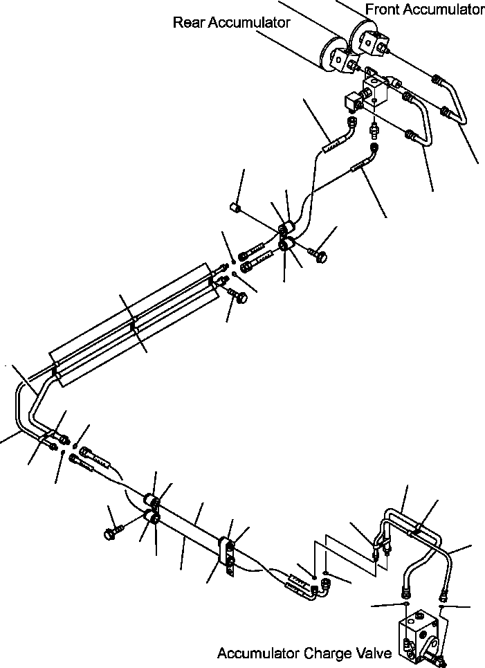 Part |$67. HYDRAULIC PIPING - ACCUMULATOR TO CHARGE VALVE [H3530-04A0]