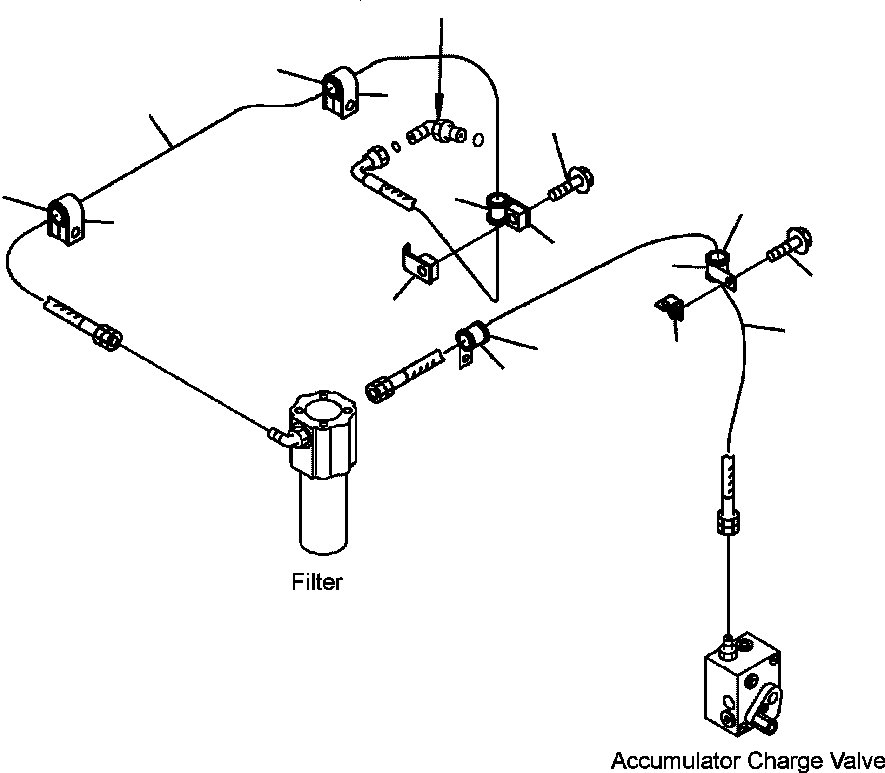 Part |$70. BRAKE PIPING - PUMP TO CHARGE VALVE [H3540-01A0]