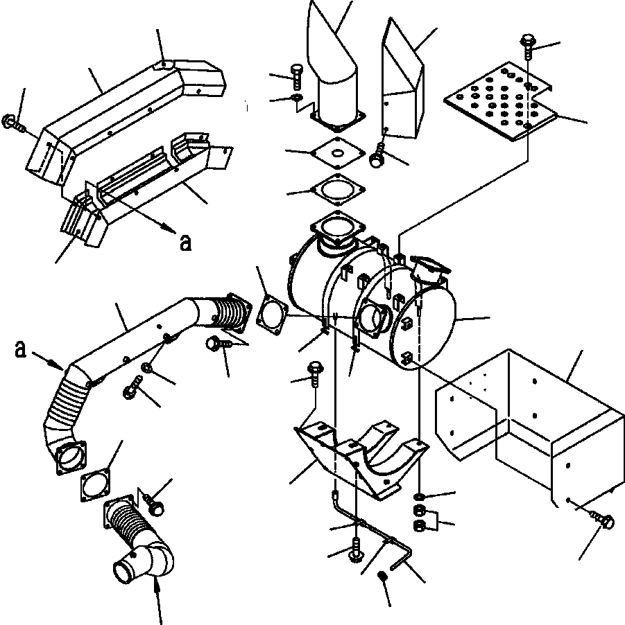 Part |$12. EXHAUST PIPING - WITH BODY HEATING (1/2) [J3510-01A1]