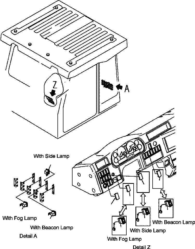 Part |$68. CAB ELECTRICAL - WITH OPTION LAMP [K3291-05A1A]